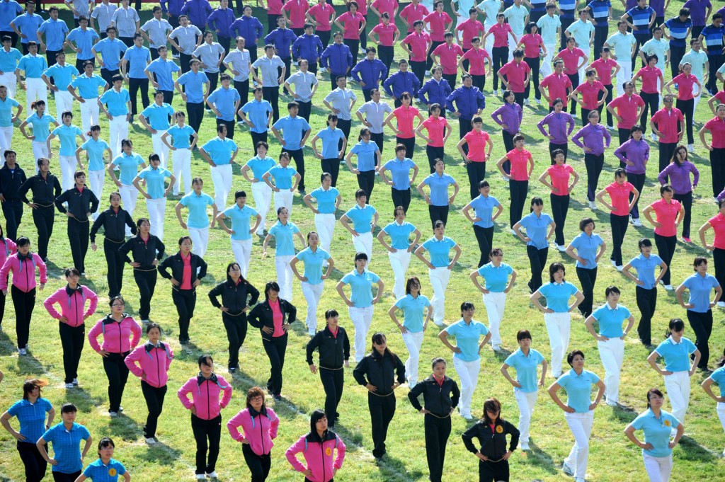 Esercitazioni collettive al Festival del fitness di Yangzhou