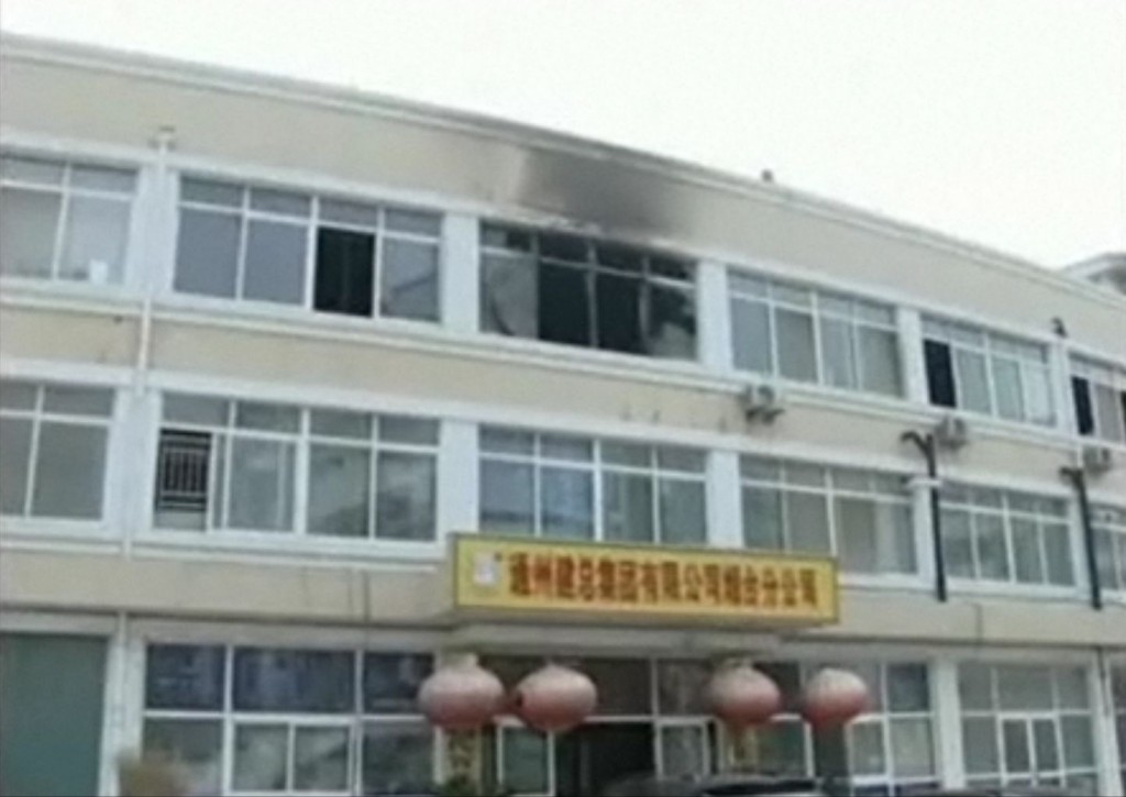 L’edificio andato a fuoco