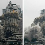La demolizione dei due edifici