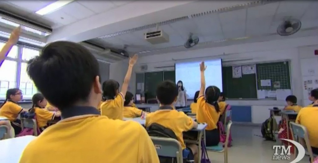 La classe di una scuola di Hong Kong