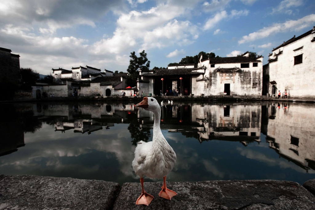 Il paesaggio di Hongcun, antico villaggio dello Anhui